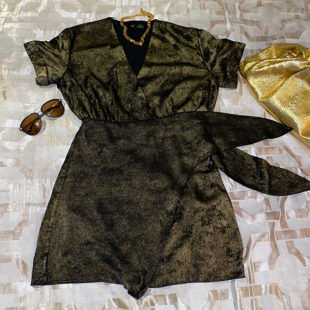 Zara Side Tie Bronze Dress⚜️